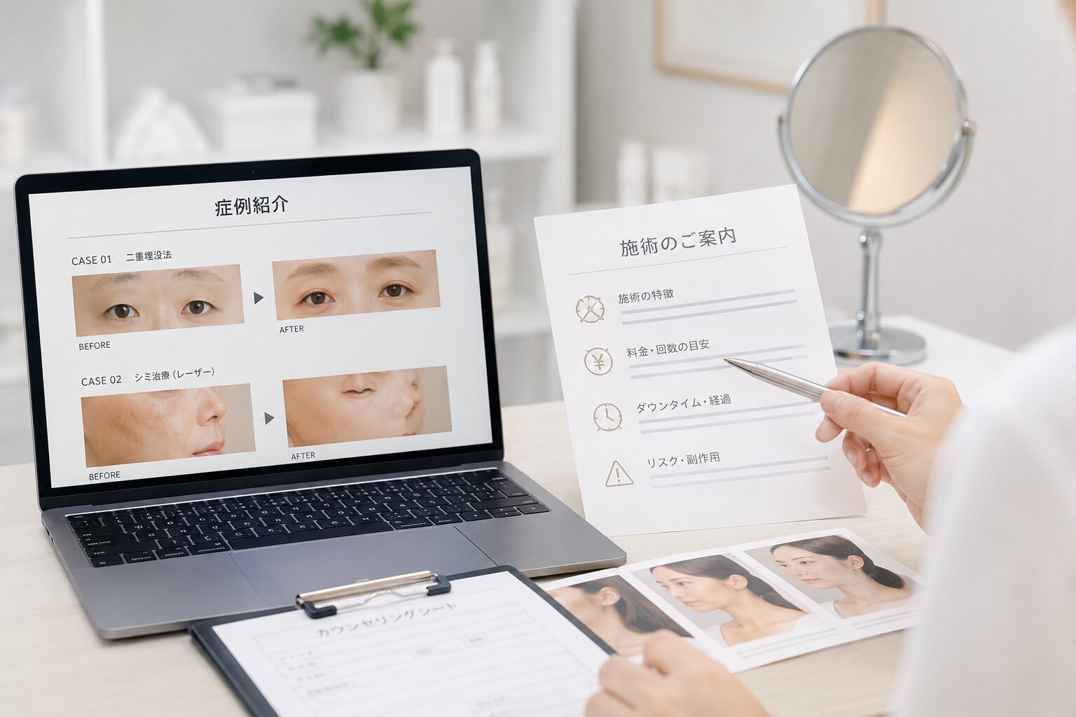 美容クリニックのAIO対策では症例が重要な情報になる